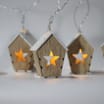 Festive Feeling: Wooden House String Lights