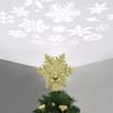 Prestige LED Mains Powered Light Up Tree Top Snowflake Projector: Gold