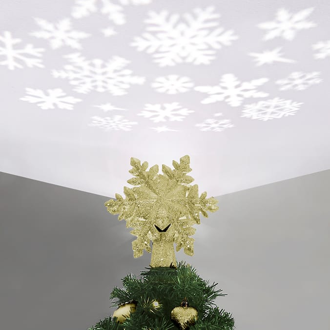 Prestige LED Mains Powered Light Up Tree Top Snowflake Projector