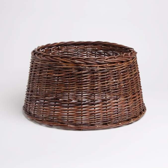 Festive Feeling Willow Tree Skirt Brown, wooden round christmas xmas