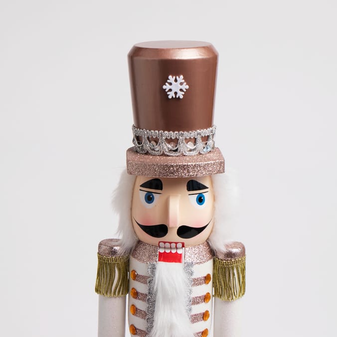 Festive Feeling 61cm Large Nutcracker Pink, christmas decorations xmas nut crackers grey and