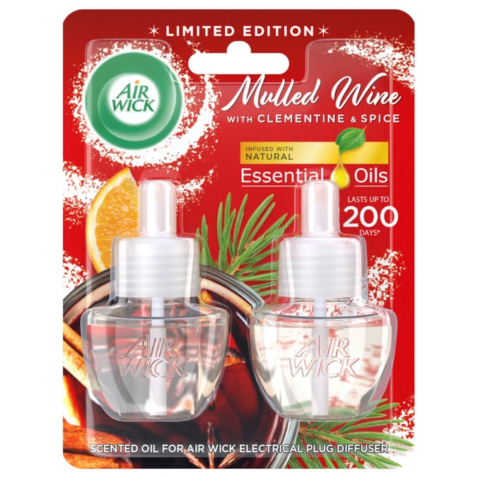 Air Wick Liquid Electrical Twin Refill Mulled Wine Home Bargains