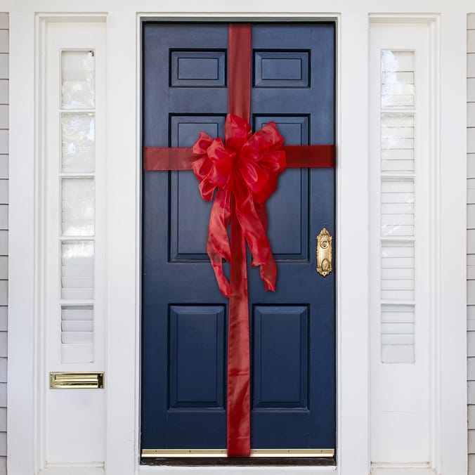 Festive Feeling: Organza Door Bow - Red, bows doors christmas xmas ...