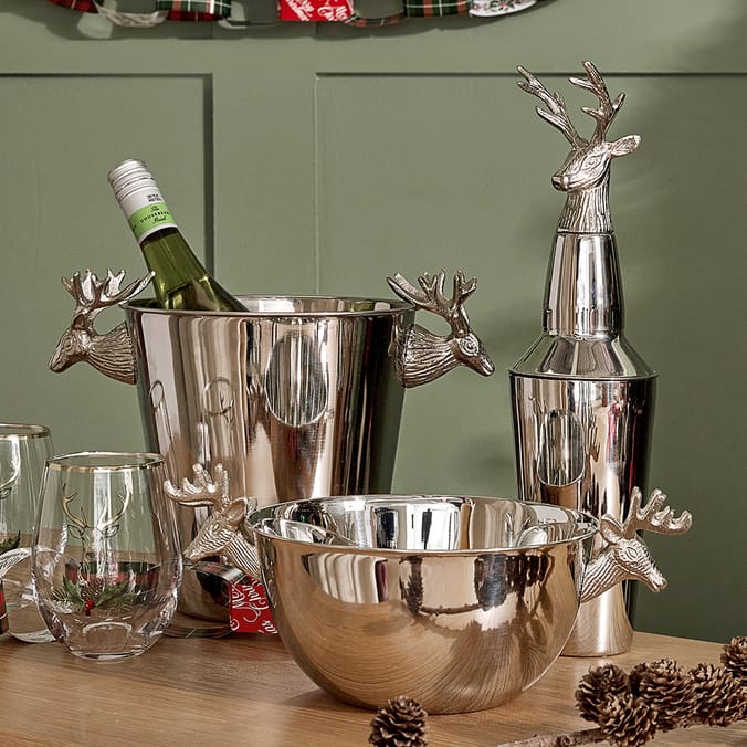 Home Collections Stainless Steel Stag Cocktail Shaker, cocktails