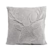 Large Stag Head Cushion - Grey