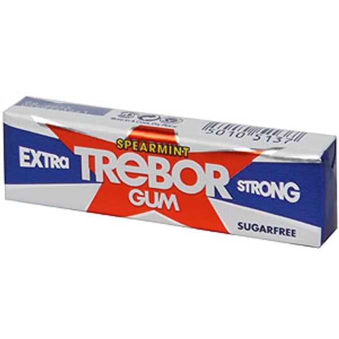 Trebor Sugarfree Gum: Spearmint (Case of 30)