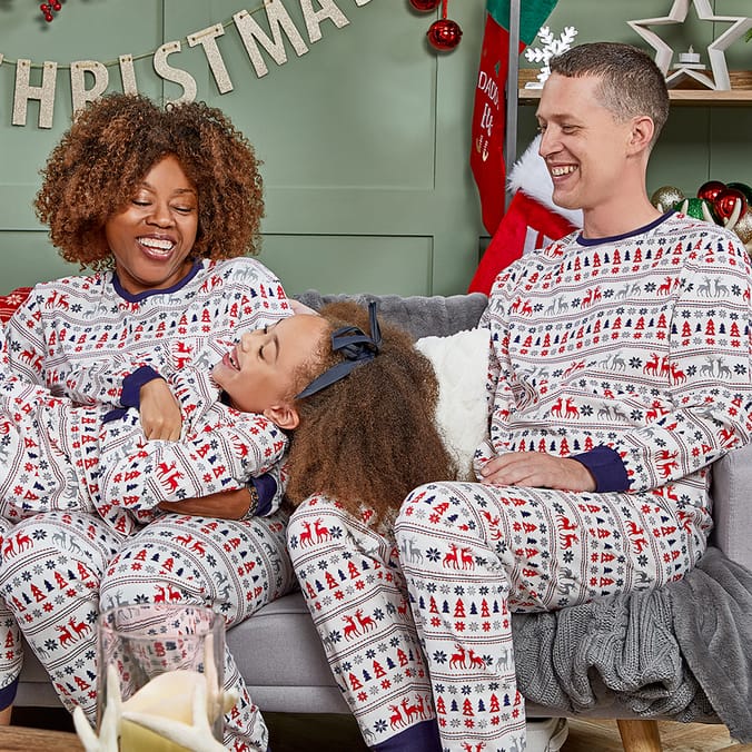 Christmas Family Pyjamas - Fair Isle family matching pjs - Christmas Pajamas