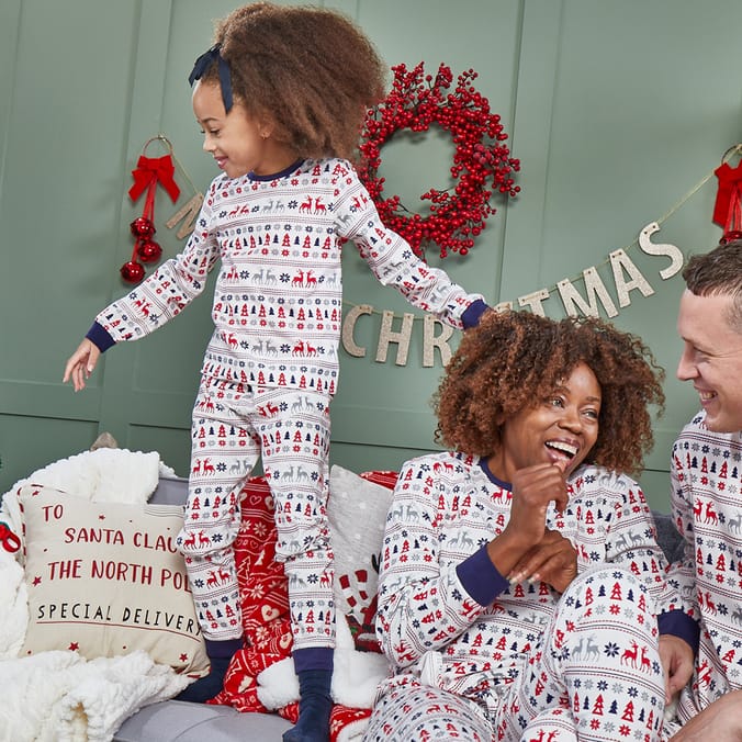 Childrens matching christmas outlet pyjamas