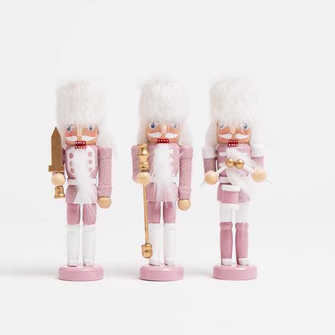 Festive Feeling 3 Nutcracker Decorations Pink, decoration, hanging