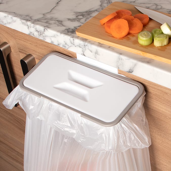 Kitchen Solutions Hanging Bin Bag Holder Home Bargains