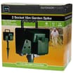 Masterplug 2 Outdoor Sockets With Garden Spike