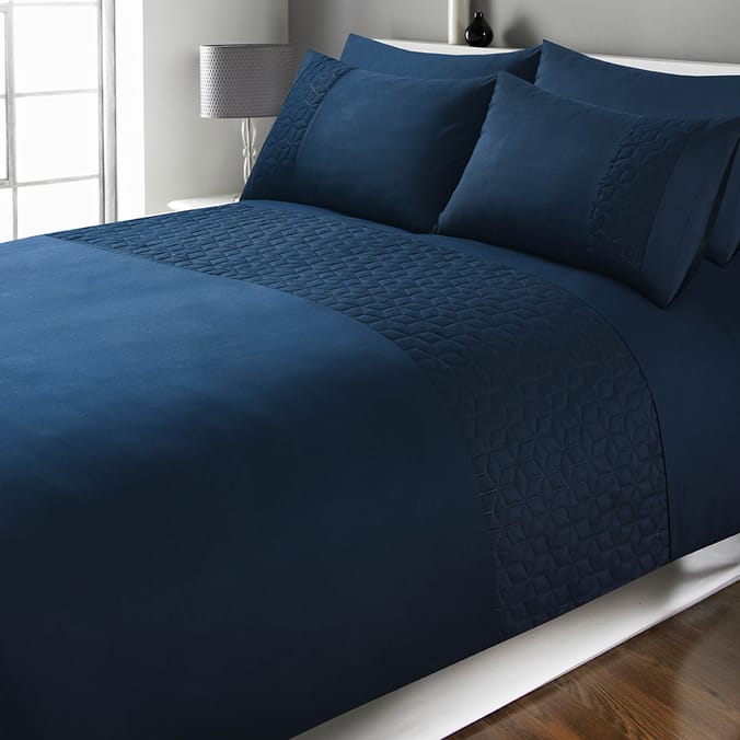 Home Collections Pinsonic Duvet Set Navy, bedding, duvets sets