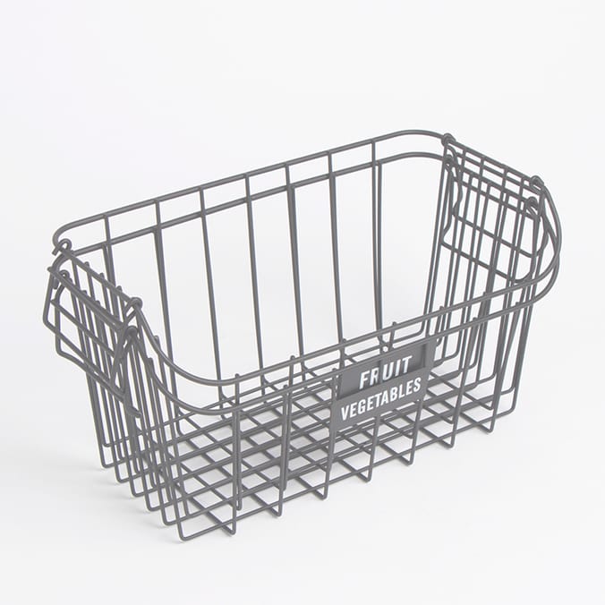 Home Collections Set of 2 Fruit & Veg Baskets Grey, wares, storage