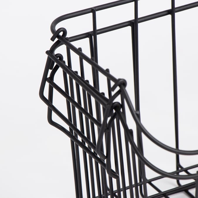 Home Collections Set of 2 Fruit & Veg Baskets Black, wares, storage