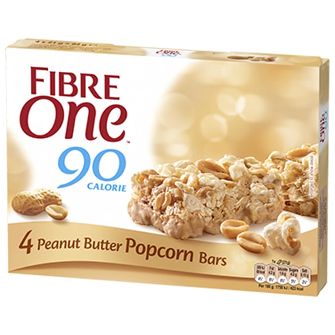 Fibre One 90 Calorie: 32 Peanut Butter Popcorn Bars