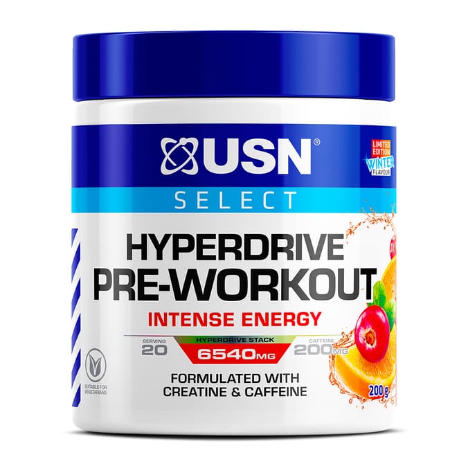 USN: Select Hyperdrive Pre-Workout 200g - Cranberry & Orange Flavour