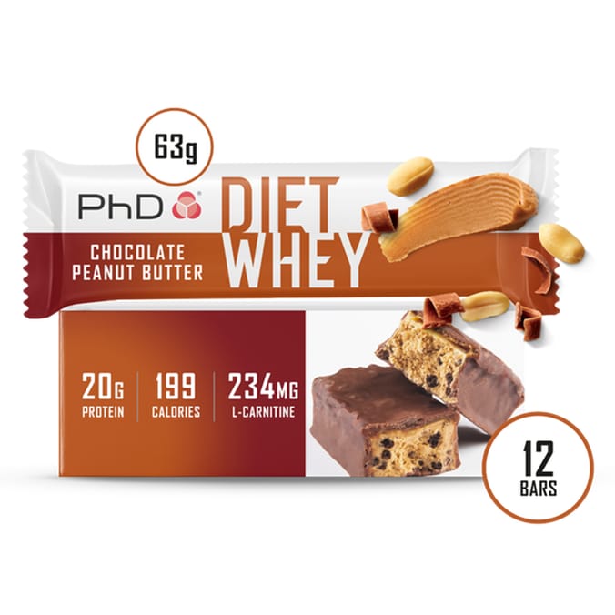 PhD Nutrition Diet Whey Bars Salted Caramel High Protein,, 52% OFF