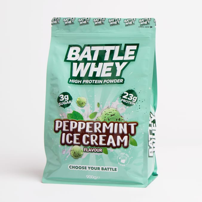 Battle Whey High Protein Powder 900g Peppermint Ice Cream