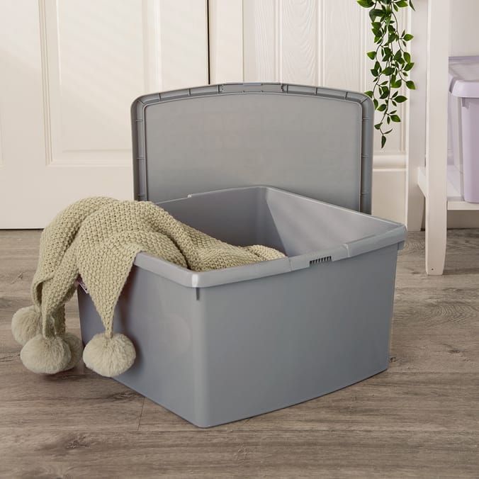 Wham 10.02 Clip Storage Box 25.5l Grey, boxes, boxs, solutions