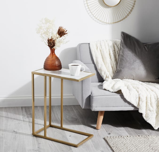 Side Table Gold Living Room Sofa