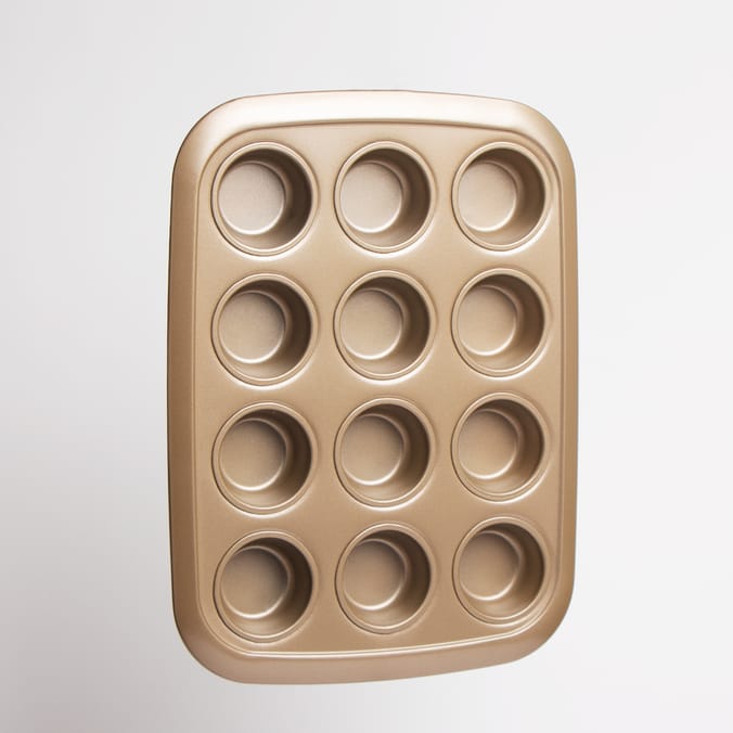 OpenKitchen: 12 Cup Muffin Tray - Gold