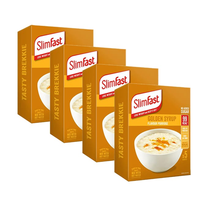 SlimFast Porridge 29g Golden Syrup Flavour (Case Of 4 x 5 Servings