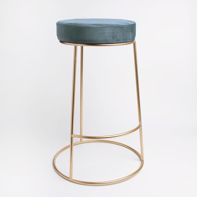 Home Collections Velvet Barstool Grey, home, homeware, homewares