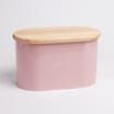 Home Collections: Bread Tin With Wooden Lid - Pink