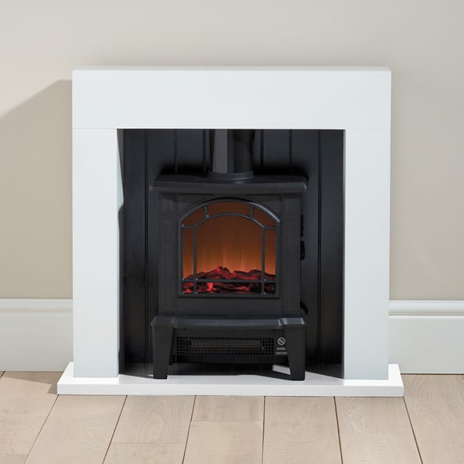 Daewoo Stove Heater Fire Suite Black, stoves, electric, electronic