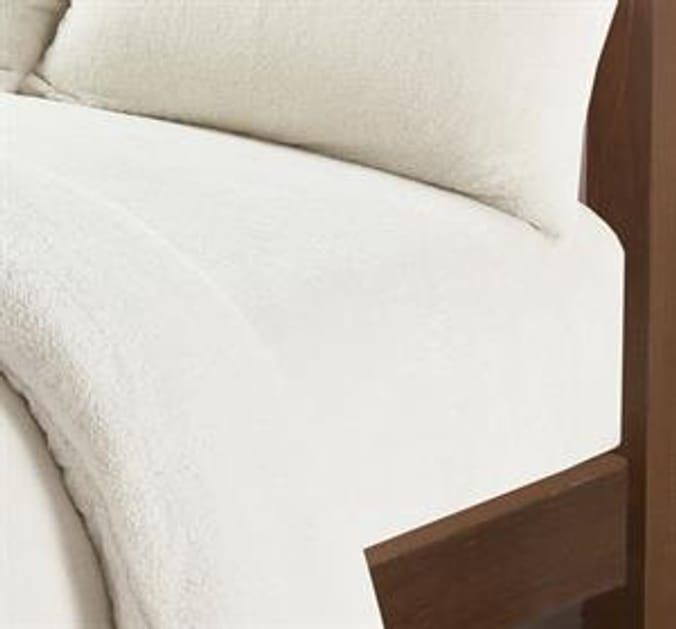 Snuggle Up Fleece Teddy Fitted Sheet Cream, teddies, fleecey, fleccy