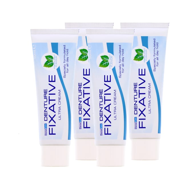 Dental Care Denture Fixative Ultra Cream (4 x 50ml Tube), adhesives