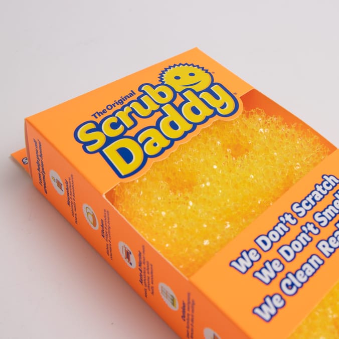 Scrub Daddy Scrubber Twin Pack Yellow, scrubbers, cleaning, clean