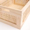 Home Collections: Large Rattan Effect Wood Storage - Natural