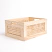 Home Collections: Large Rattan Effect Wood Storage - Natural