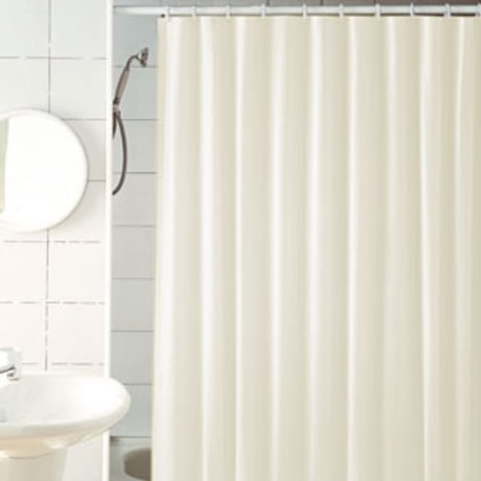 Homestyle Shower Curtain Cream Home Bargains
