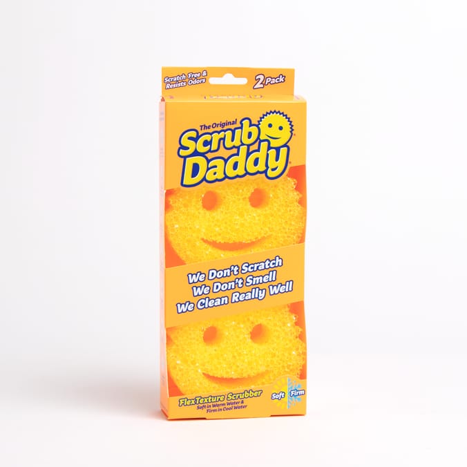 Scrub Daddy Scrubber Twin Pack Yellow, scrubbers, cleaning, clean