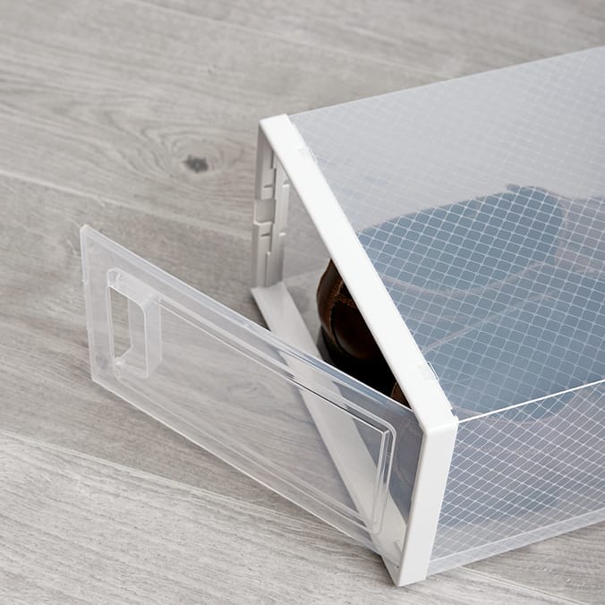 Plastic shoe boxes home bargains sale