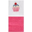 Applique Tea Towels Twin Pack: Cupcake