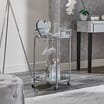 Home Collections: 2 Tier Round Drinks Trolley - Silver