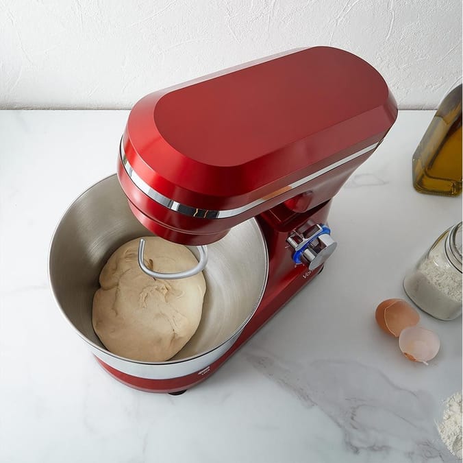 VonShef 13230 Two-in-One Hand/Stand Mixer for 220 Volts and 50hz | Red