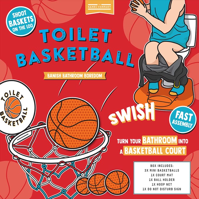 Toilet sales basketball set