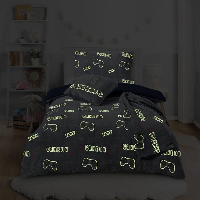 My Little Home Glow In The Dark Gamer Duvet Set, 14109, 14186, 14025