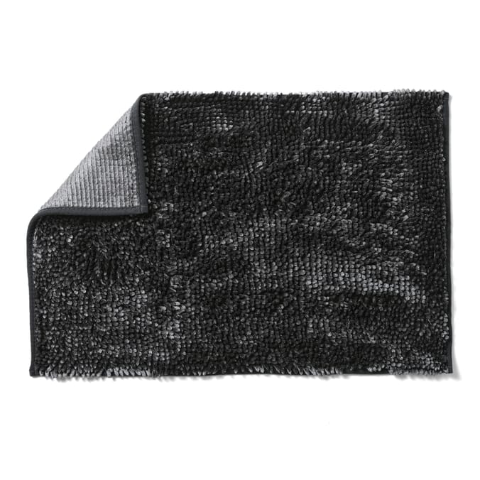 Bathroom Glitter Bath Mat Charcoal, Bathroom, Bath Mat, Non slip matt, quick drying matt