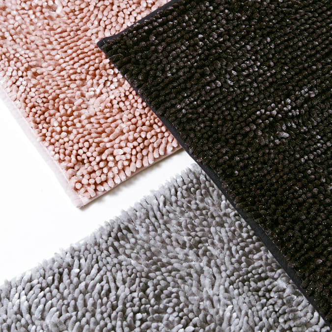 Bathroom: Glitter Bath Mat - Charcoal