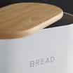 Home Collections: Bread Tin With Wooden Lid - White