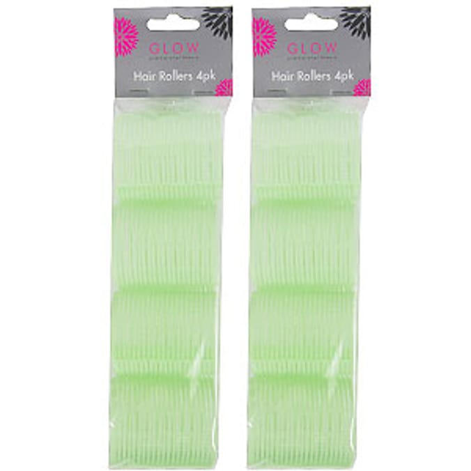 Green Hair Rollers 50mm 2 x 4 Pack Home Bargains