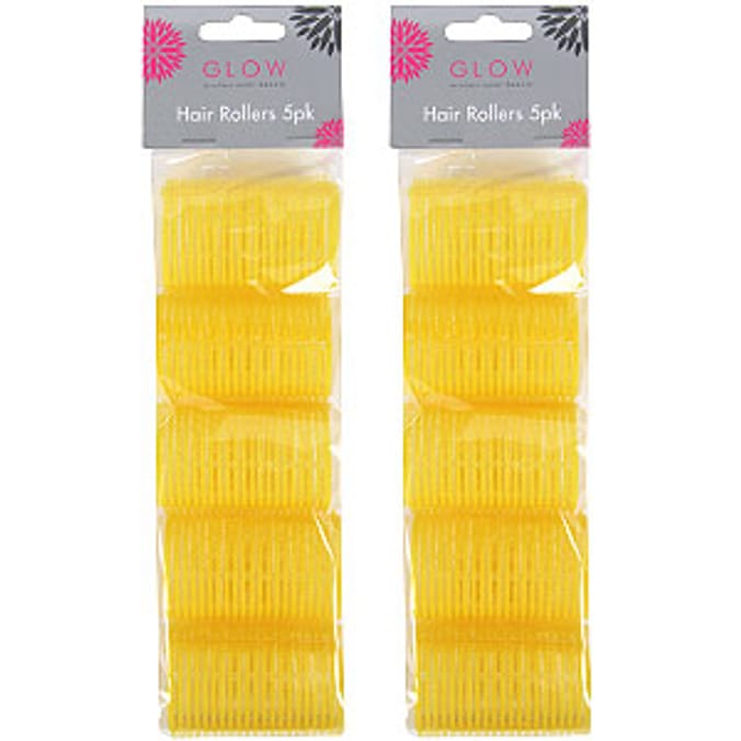 Yellow Hair Rollers 35mm 2 x 5 Pack Home Bargains