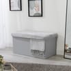 Home Collections: Large Faux Fur Folding Ottoman - Grey