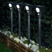 Firefly: Set of 4 PIR Motion Sensor Solar Stake Lights