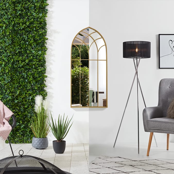 The Outdoor Living Collection Gothic Mirror Gold, 43624, 43624a